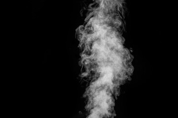 Figured smoke on a dark background. Abstract background, design element, for overlay on pictures