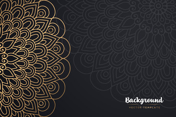 Vector islamic gold background with mandala