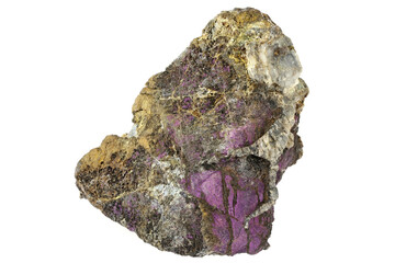 purpurite from Sandamab, Namibia isolated on white background