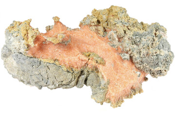 Obraz premium red gypsum from Werfen, Austria isolated on white background