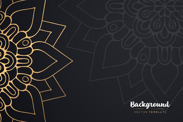 Vector islamic gold background with mandala