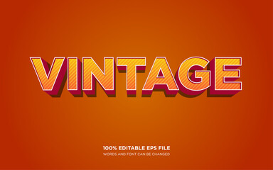Obraz premium Vintage 3D text style effect 