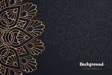 Vector islamic gold background with mandala