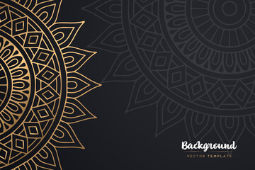 Vector islamic gold background with mandala