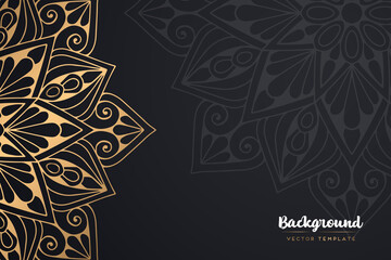 Vector islamic gold background with mandala