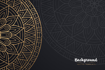Vector islamic gold background with mandala