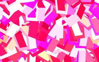 Light Pink, Yellow vector backdrop with hexagons.