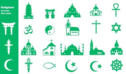 Religions en 20 icônes vertes, collection