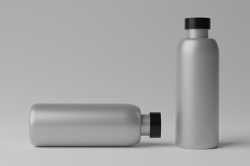 3D Illustration. Blank Bottle Mockup