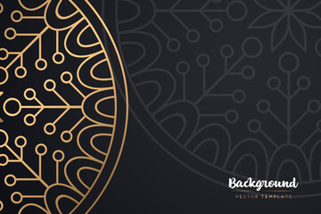 Vector islamic gold background with mandala