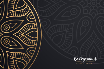 Vector islamic gold background with mandala