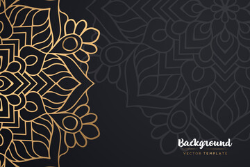 Vector islamic gold background with mandala