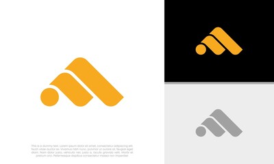 Initials M logo design. Initial Letter Logo.