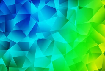 Fototapeta na wymiar Light Blue, Green vector polygonal template.