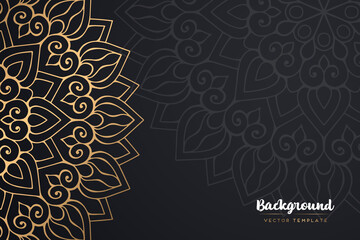 Vector islamic gold background with mandala