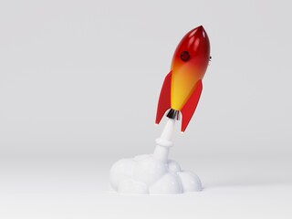 Geometric composition of different objects, 3D rendering