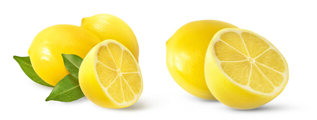 Fresh ripe lemon isolated on white