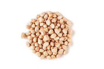 chickpeas isolated on a white background