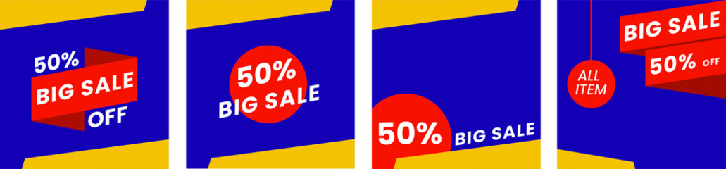 big sale 50% off flayer , instagram ads 