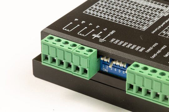 CNC Stepper motor driver isolated above white background