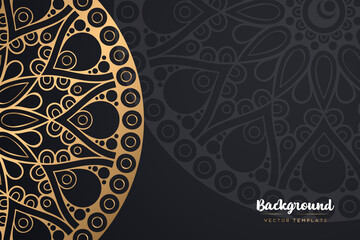 Vector islamic gold background with mandala