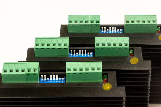 CNC Stepper motor driver isolated above white background