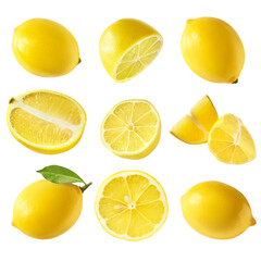 Fresh ripe lemon isolated on white