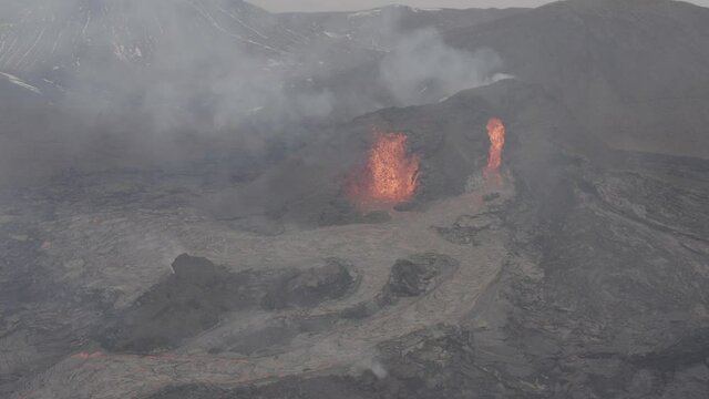 Volcanic eruption at Fagradalsfjall, Iceland, 2021