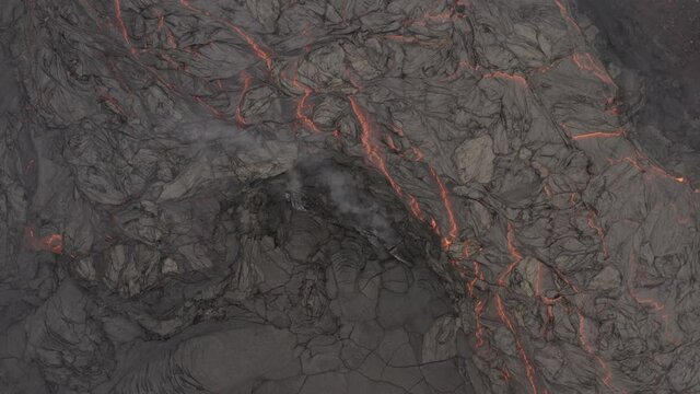 Lava flow at Fagradalsfjall, Iceland, 2021