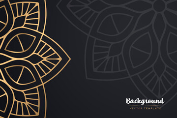 Vector islamic gold background with mandala