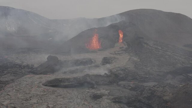 Volcanic eruption at Fagradalsfjall, Iceland, 2021