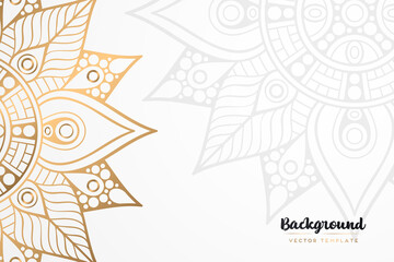 Vector islamic gold background with mandala