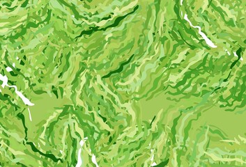 Light Green, Yellow vector background with bent lines.