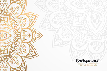Vector islamic gold background with mandala