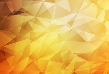Light Orange vector gradient triangles texture.
