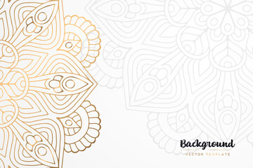 Vector islamic gold background with mandala