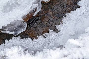 ice patterns on the river