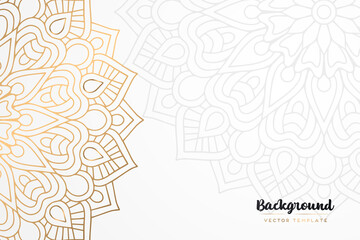 Fototapeta premium Vector islamic gold background with mandala