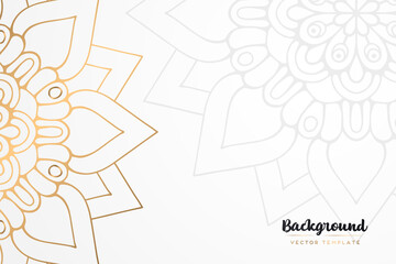 Vector islamic gold background with mandala