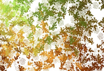 Light Green, Yellow vector texture with abstract forms.