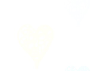 Light Blue, Yellow vector background with Shining hearts.