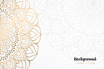 Vector islamic gold background with mandala