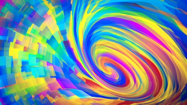 liquid painting motion video. HD 3D Abstract colorful swirls background render looping video. seamless looping video background. overlay stock video footage