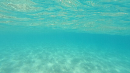 Underwater mediterranean paradise beach with emerald - turquoise sea
