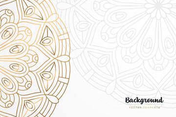 Vector islamic gold background with mandala