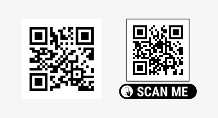 Abstract QR code sample for smartphone scanning. Vector illustration