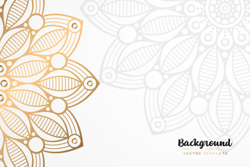 Fototapeta premium Vector islamic gold background with mandala