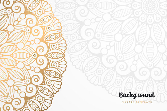 Vector islamic gold background with mandala