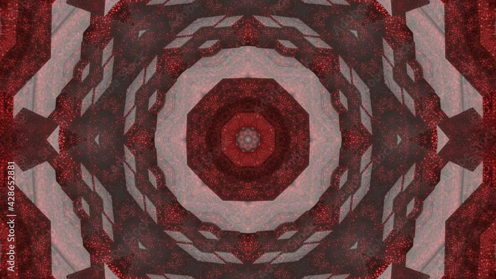 Aufkleber animated abstract kaleidoscope patterns of glowing lines on a black background. looped background. 3