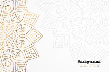 Vector islamic gold background with mandala